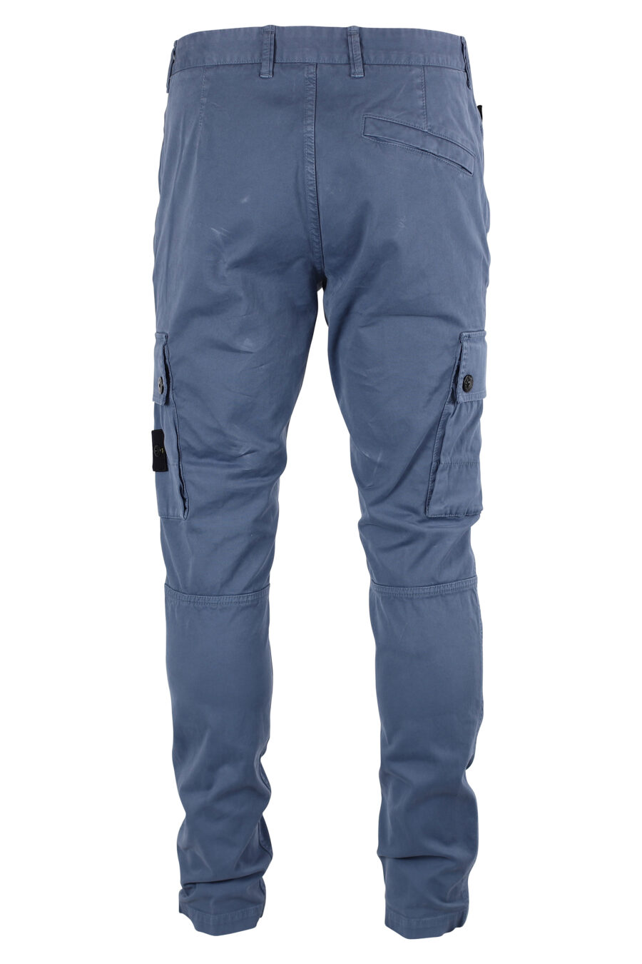 Pantalón azul grisáceo con bolsillos y parche lateral - IMG 8323