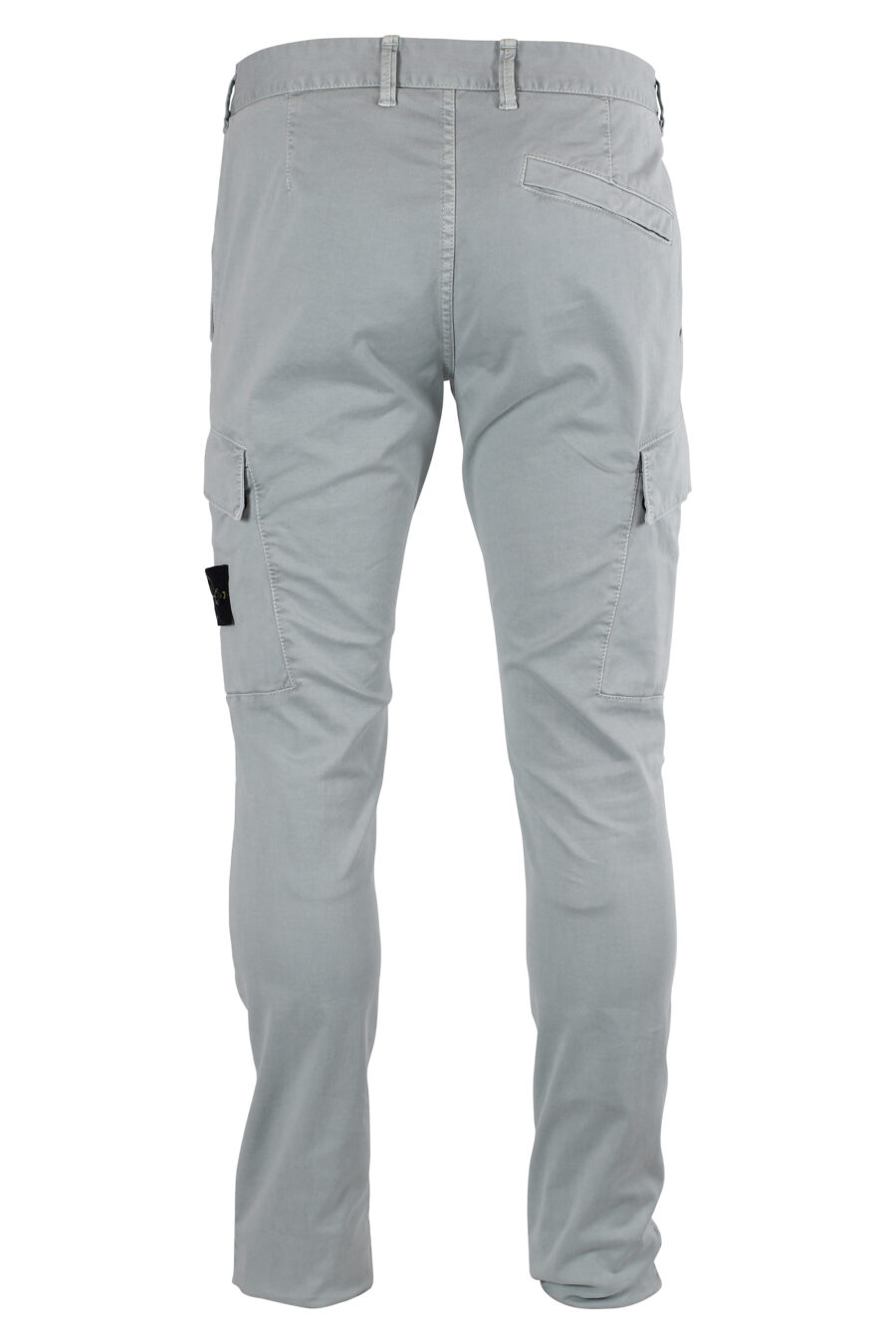Pantalón gris claro con bolsillos y parche lateral - IMG 8336