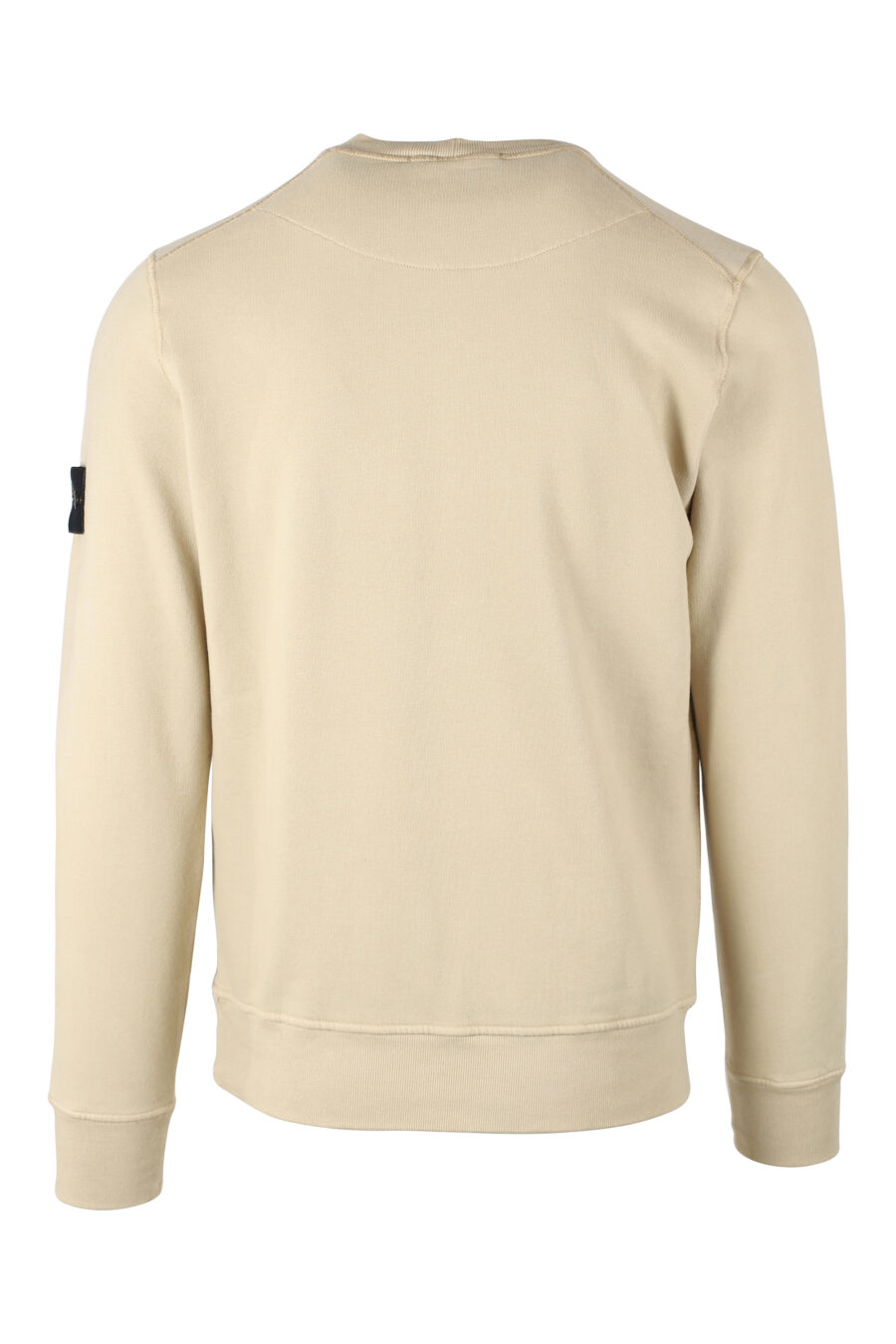 Beigefarbenes Sweatshirt mit seitlichem Logoaufnäher - IMG 8354