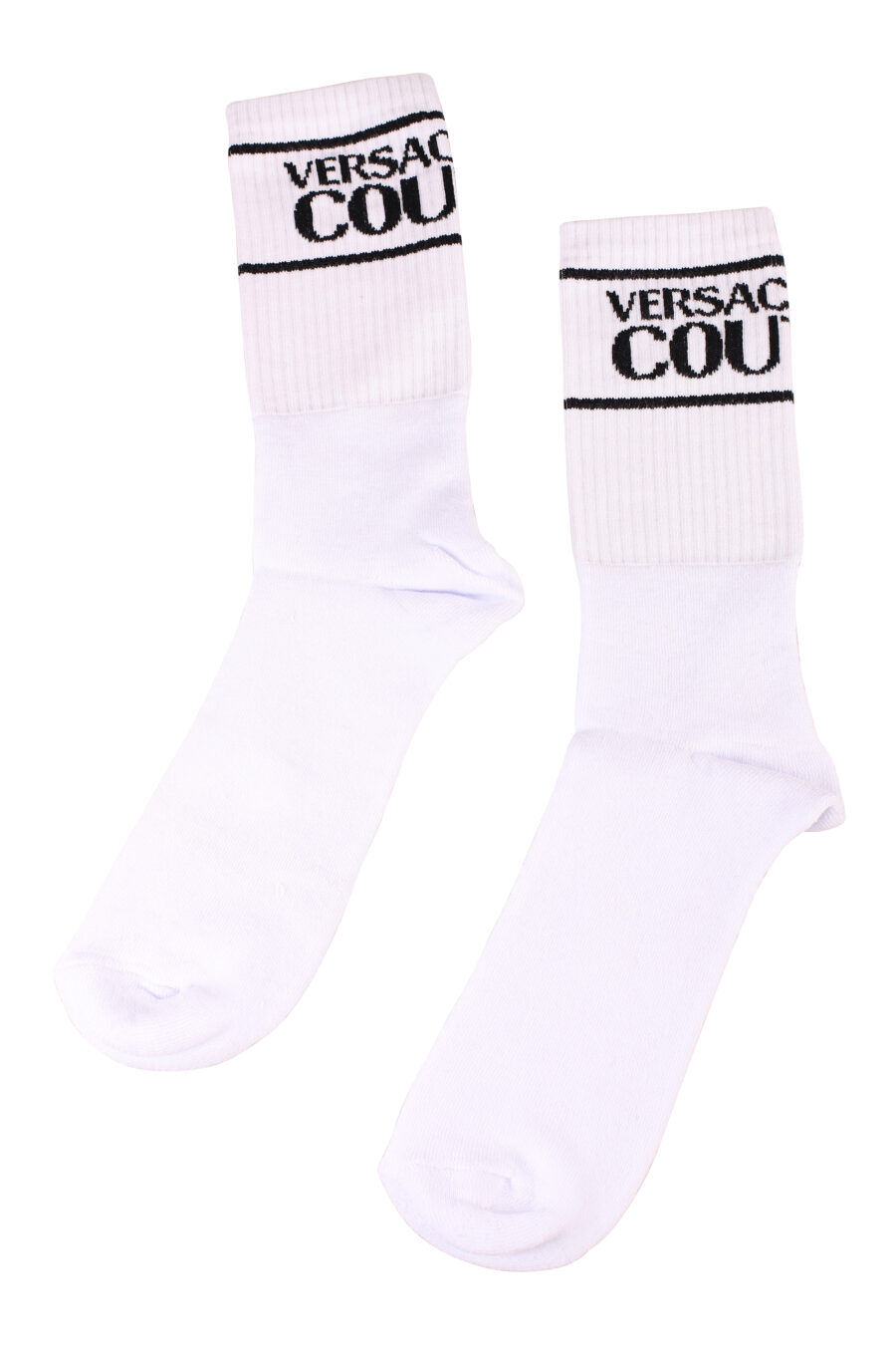 Calcetines blancos con logo horizontal negro - IMG 8536