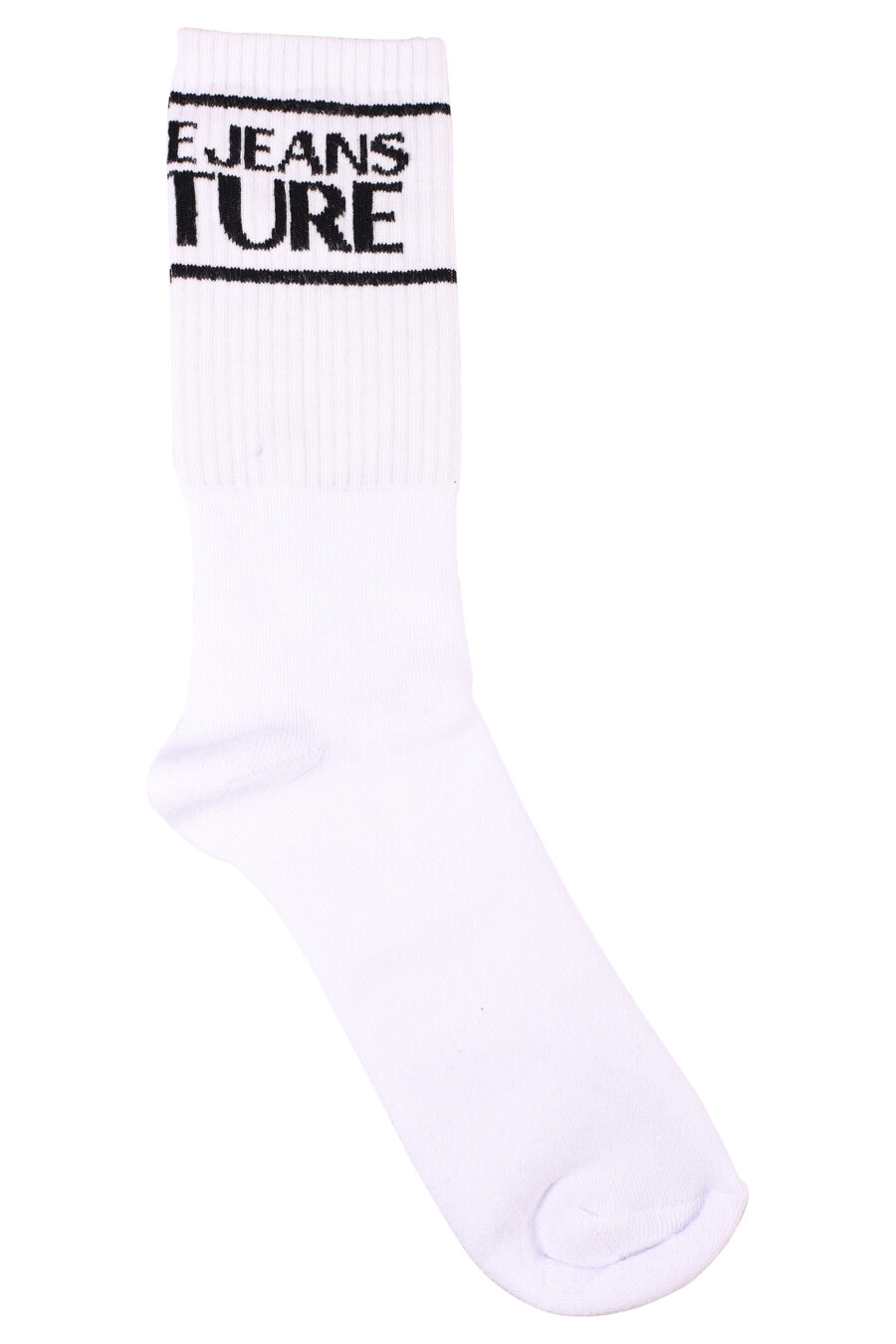 Calcetines blancos con logo horizontal negro - IMG 8541