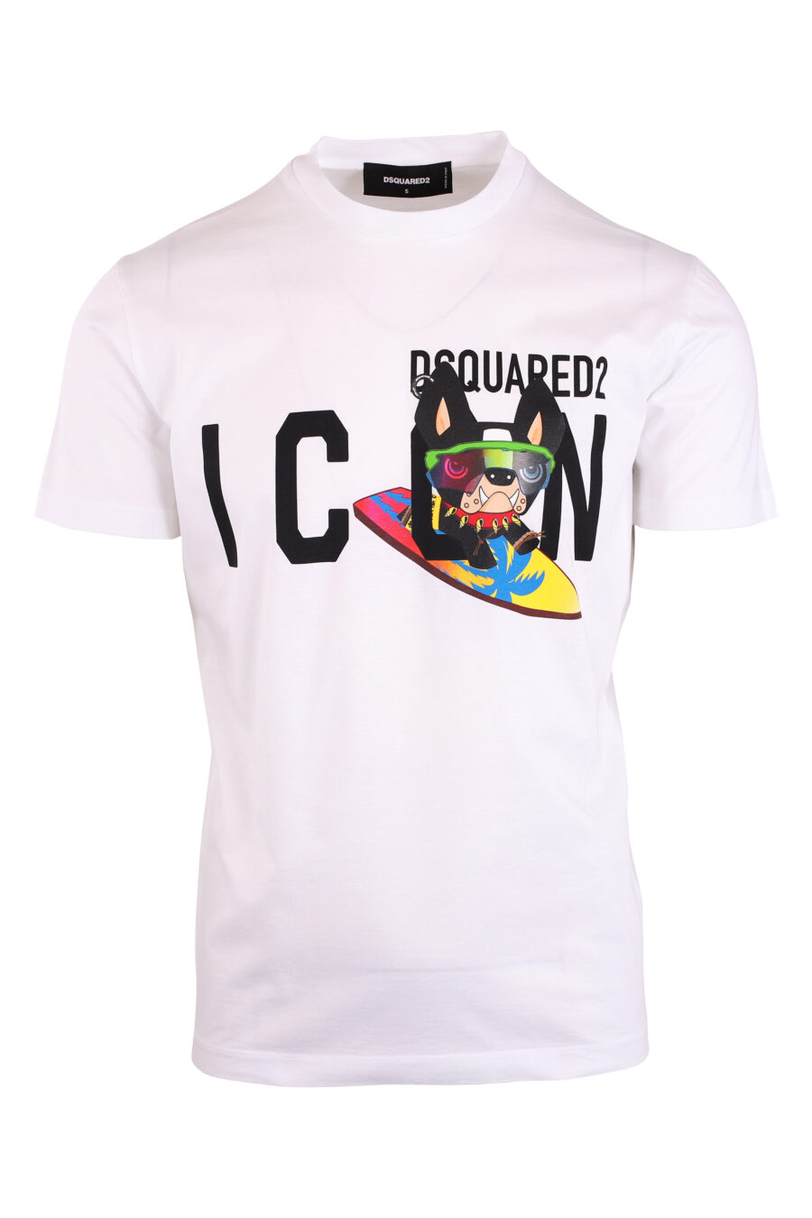 T-shirt branca com o logótipo "icon surfer" - IMG 8890