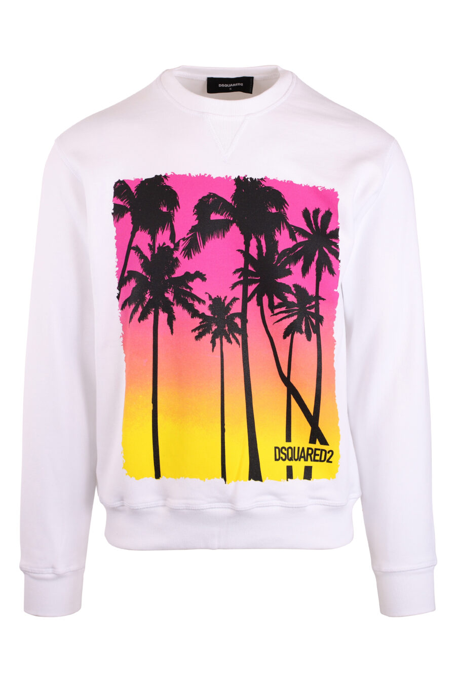 White sweatshirt with sunset palm print - IMG 8900