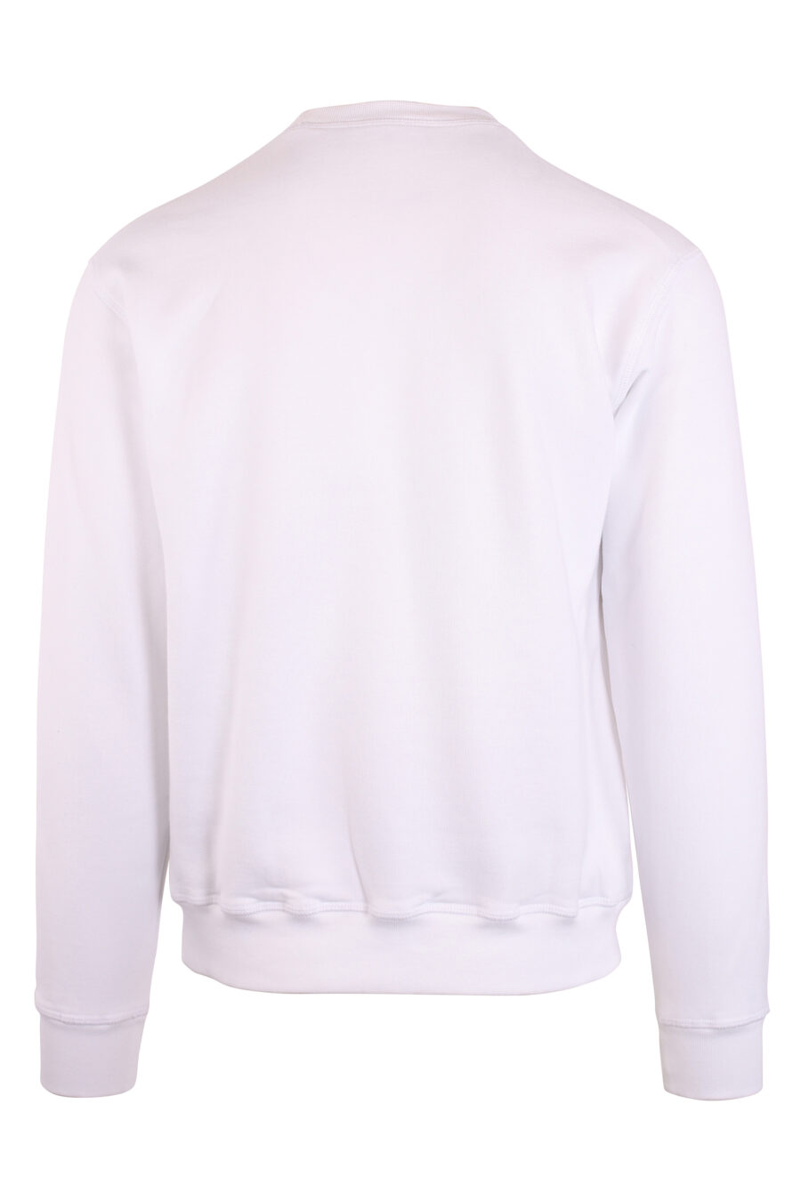 Weißes Sweatshirt mit Palmenaufdruck im Sonnenuntergang - IMG 8901