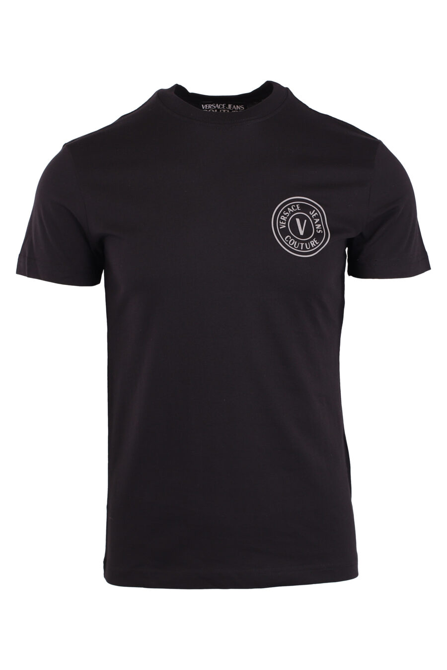 T-shirt noir avec logo circulaire gris - IMG 8944