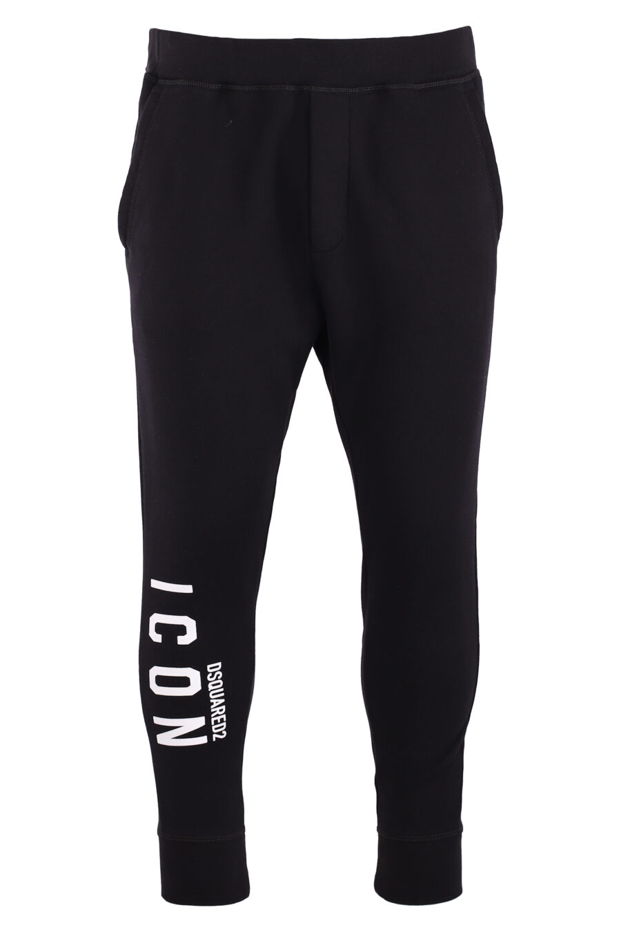 Pantalón de chándal negro "icon ski" con doble logo vertical blanco - IMG 8967