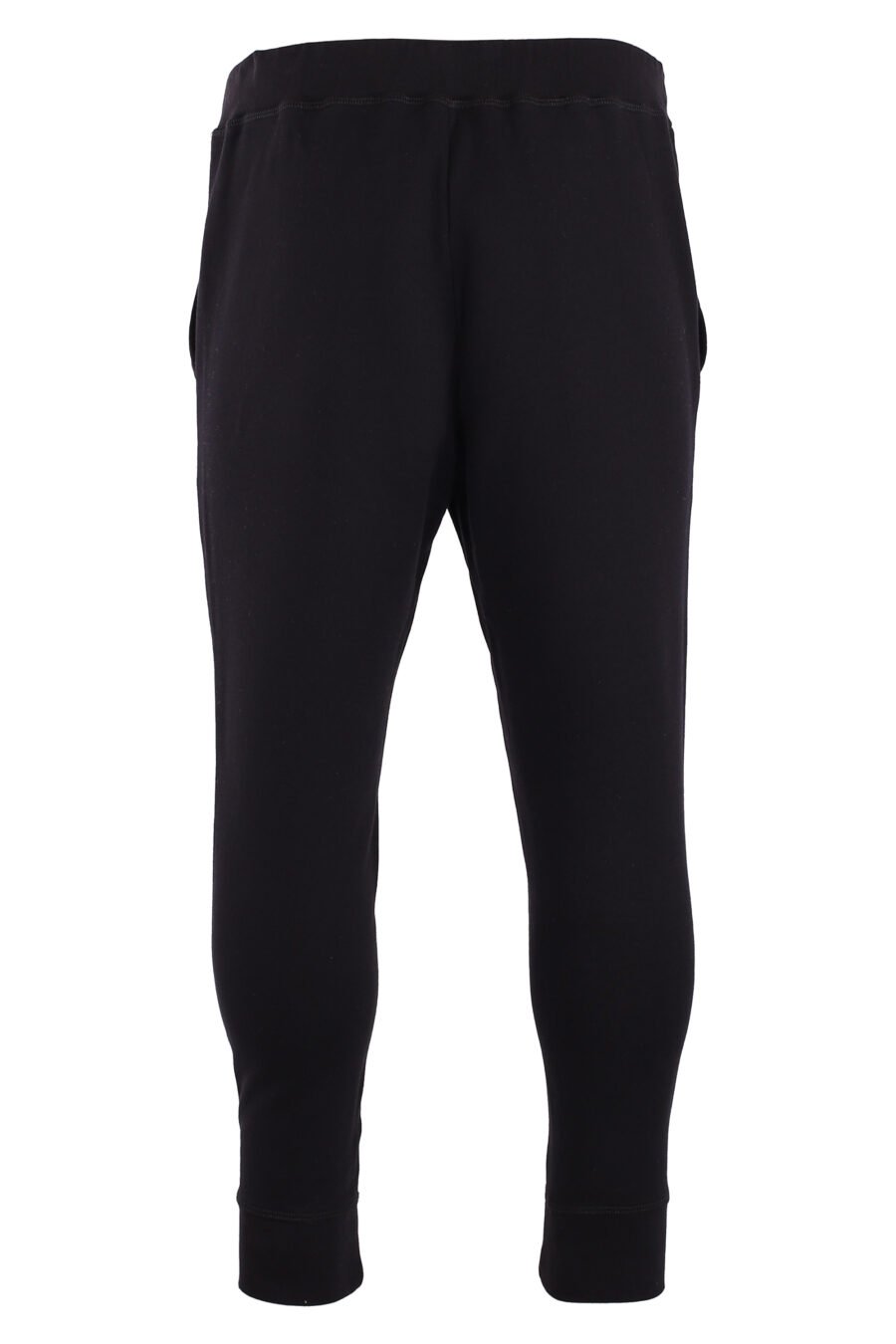 Pantalón de chándal negro "icon ski" con doble logo vertical blanco - IMG 8973