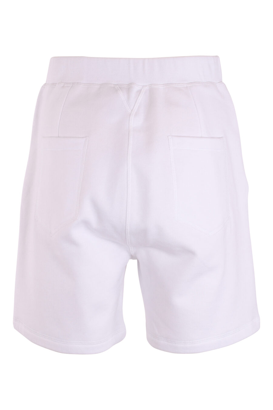 Pantalón de chándal corto blanco con doble logo lateral - IMG 8981