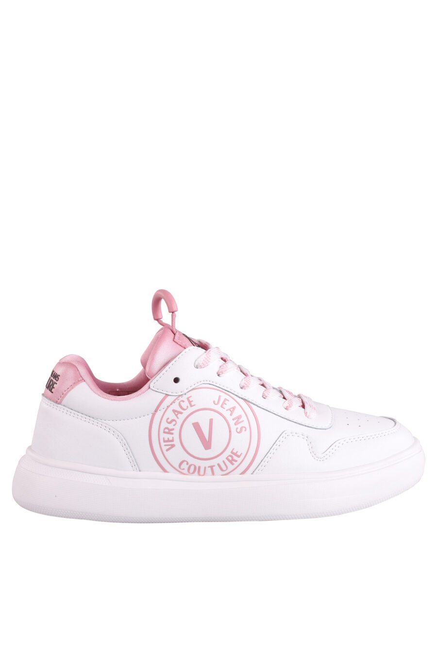 Zapatillas blancas con detalles y logo rosa - IMG 9015