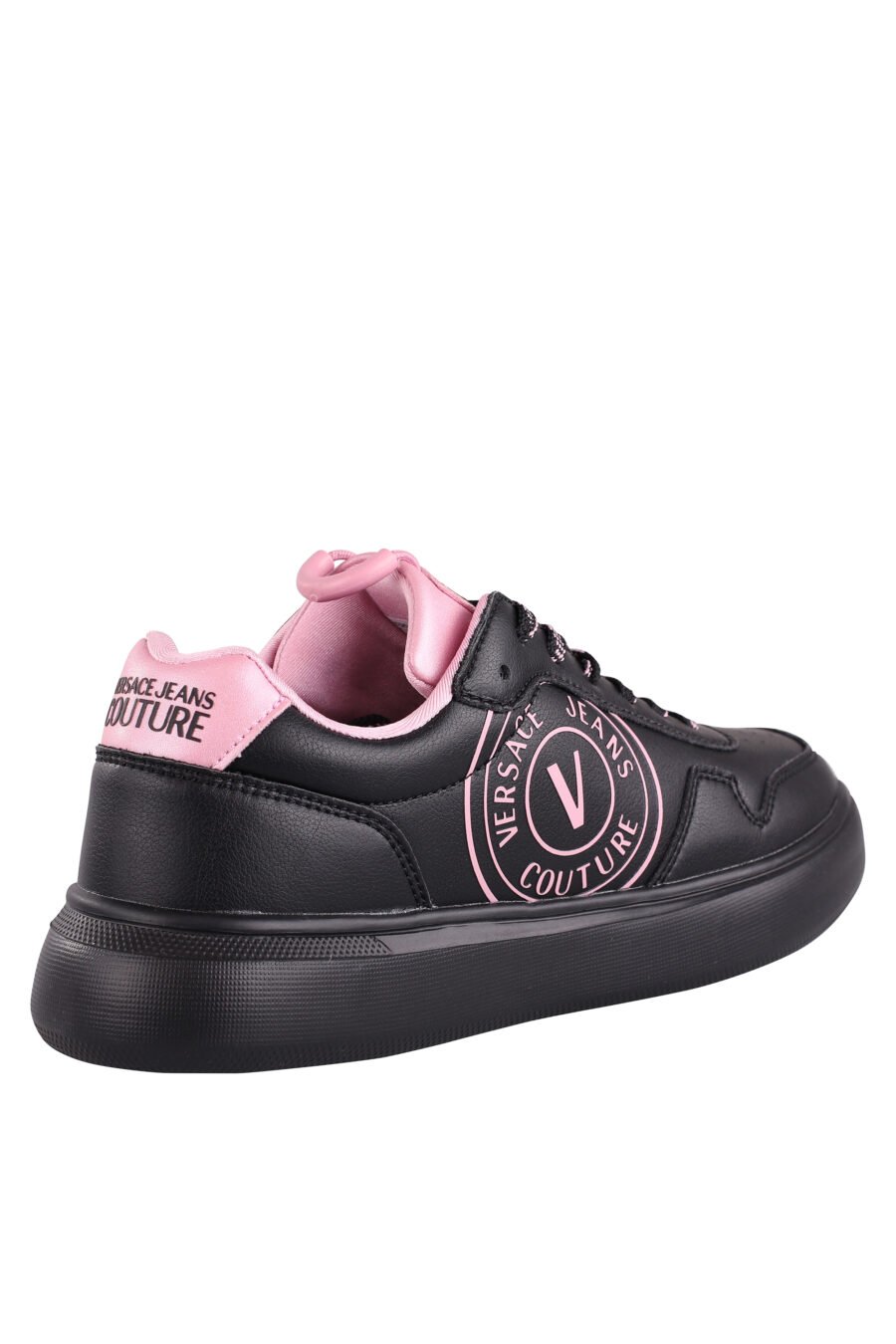 Zapatillas negras con detalles y logo rosa - IMG 9061