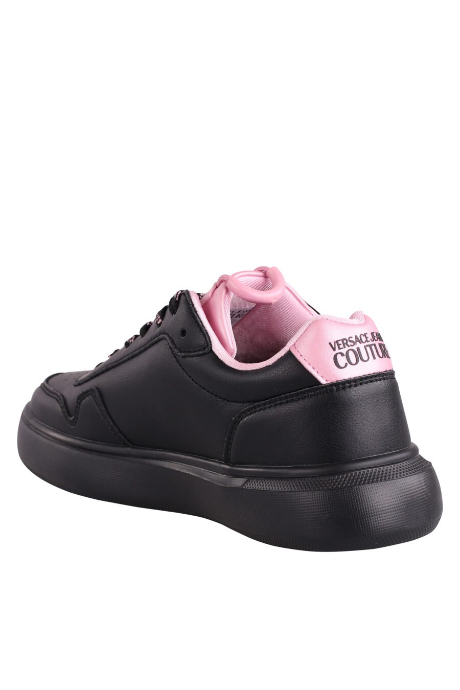 Zapatillas negras con detalles y logo rosa - IMG 9062