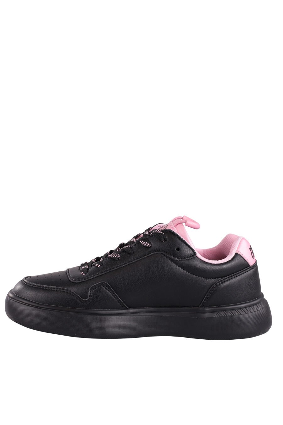 Zapatillas negras con detalles y logo rosa - IMG 9064