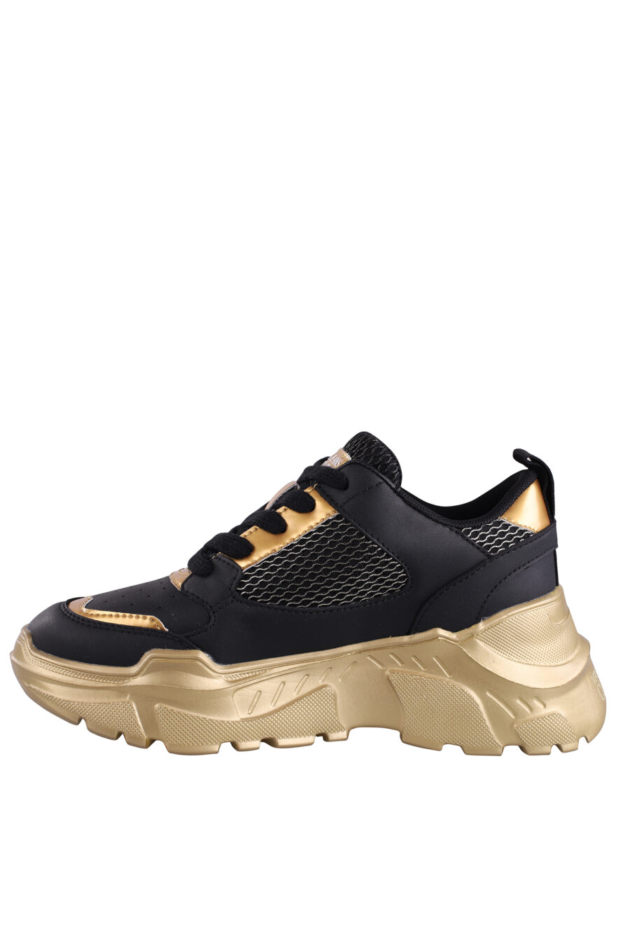 Zapatillas negras con dorado y plataforma - IMG 9087