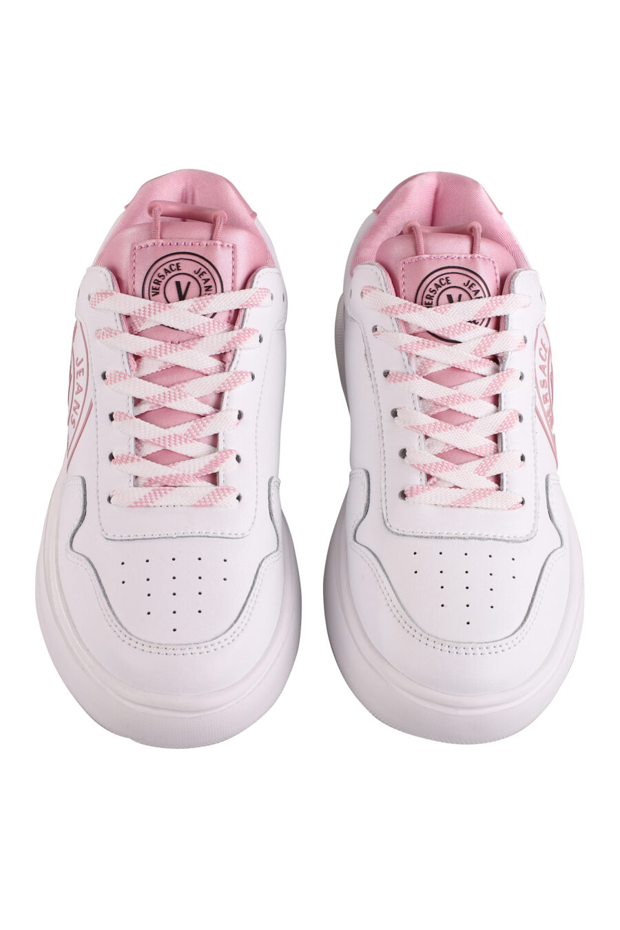 Weiße Turnschuhe mit Details und rosa Logo - IMG 9096