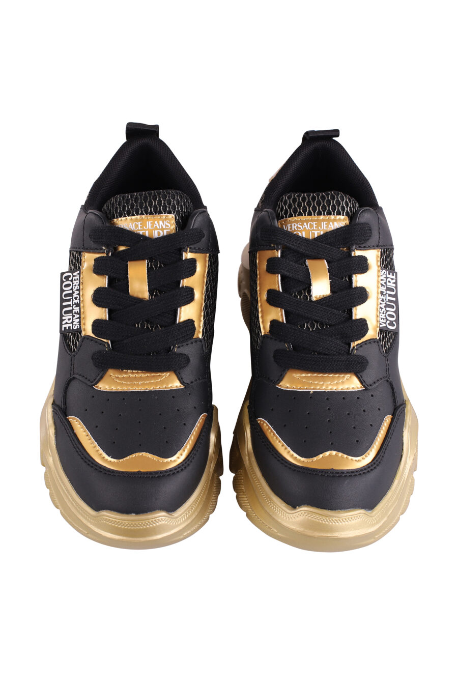 Zapatillas negras con dorado y plataforma - IMG 9111