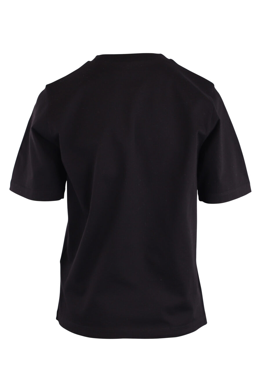 T-shirt preta com o logótipo "icon" e um cão surfista - IMG 9127