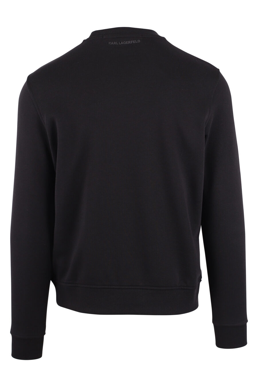 Schwarzes Kapuzensweatshirt mit Reißverschluss und weißem Logoaufnäher - IMG 9440