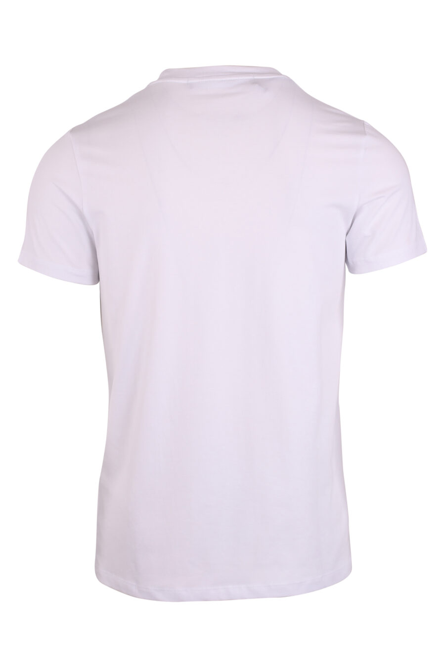 T-shirt blanc avec poche zippée et patch logo blanc - IMG 9474