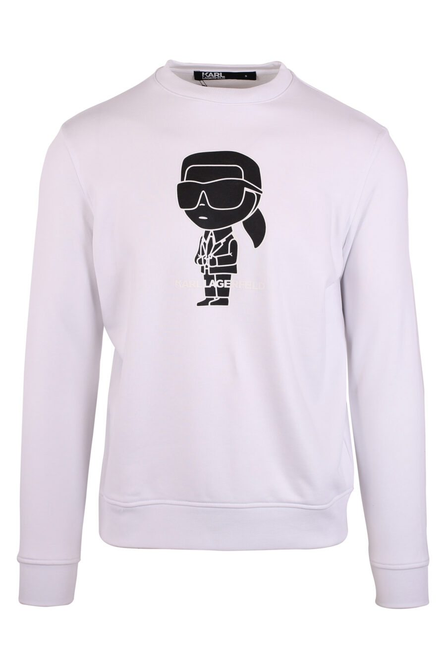 Weißes Sweatshirt mit Maxilogo "karl" in Silhouette - IMG 9476