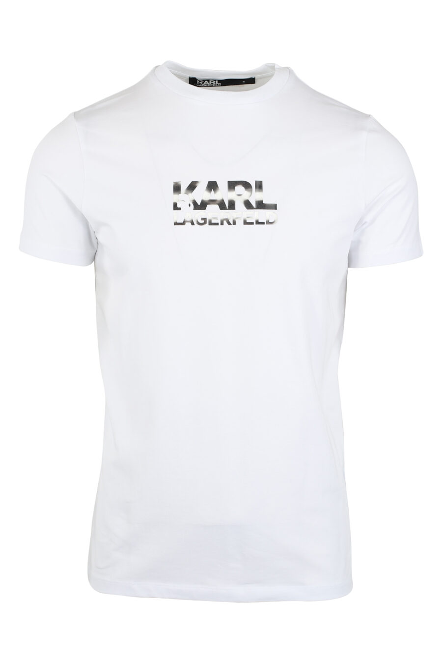 T-shirt blanc avec logo à effet holographique - IMG 9485