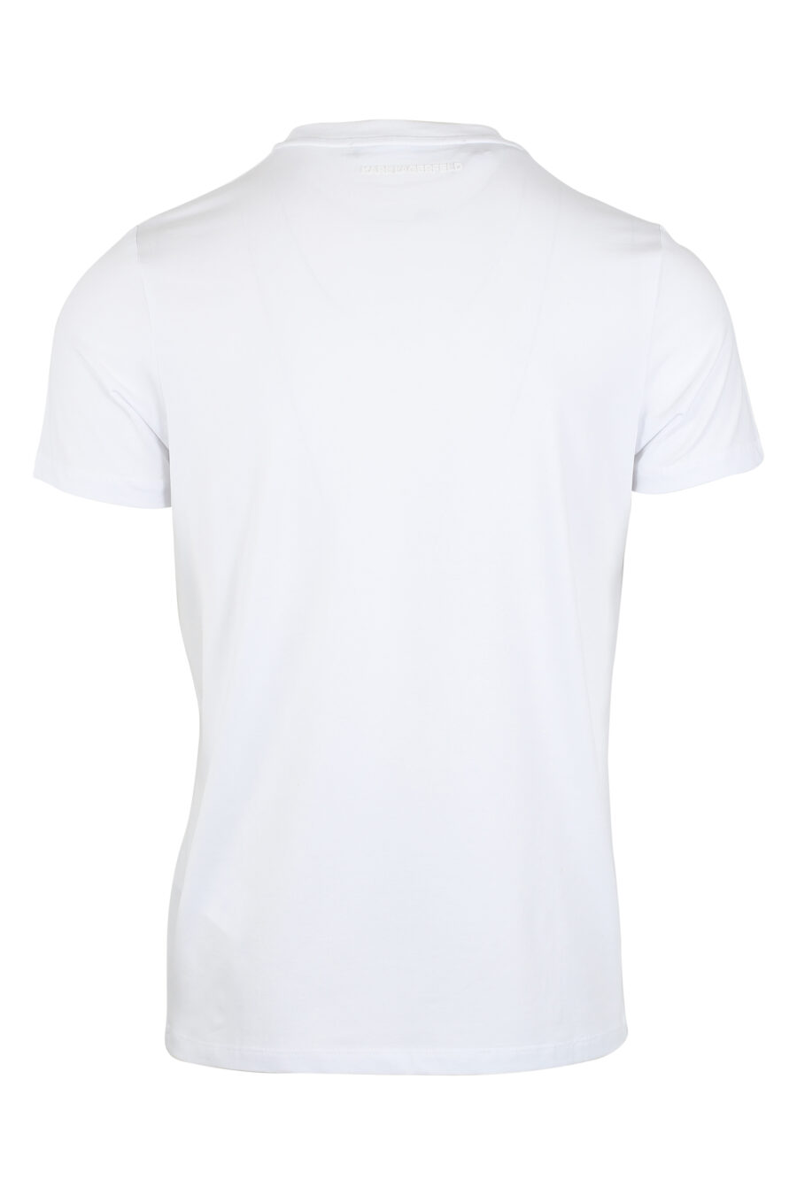 White T-shirt with contrasting black "karl" maxilogo - IMG 9492