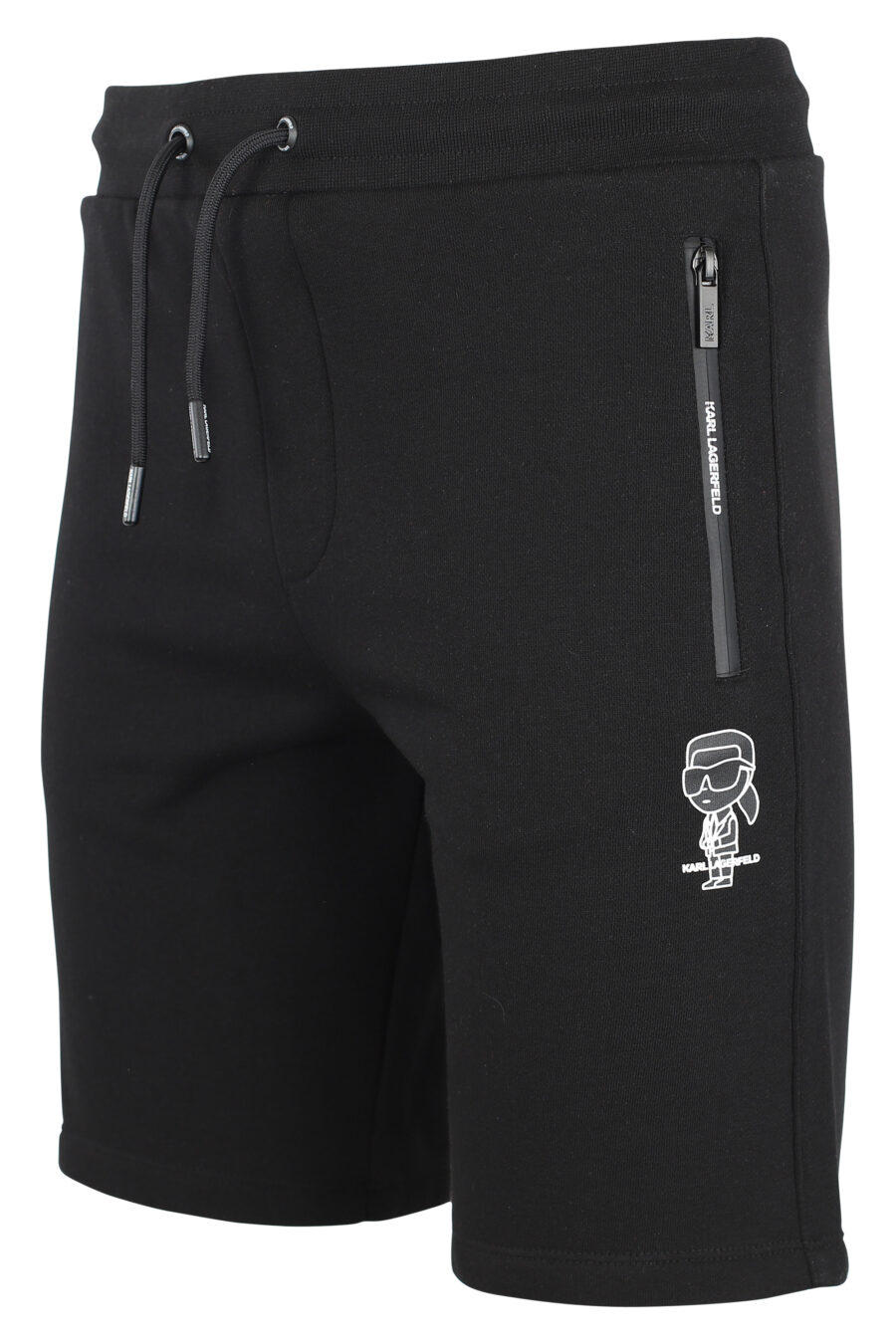 Pantalón de chándal negro corto con minilogo "karl" en silueta blanco - IMG 9507