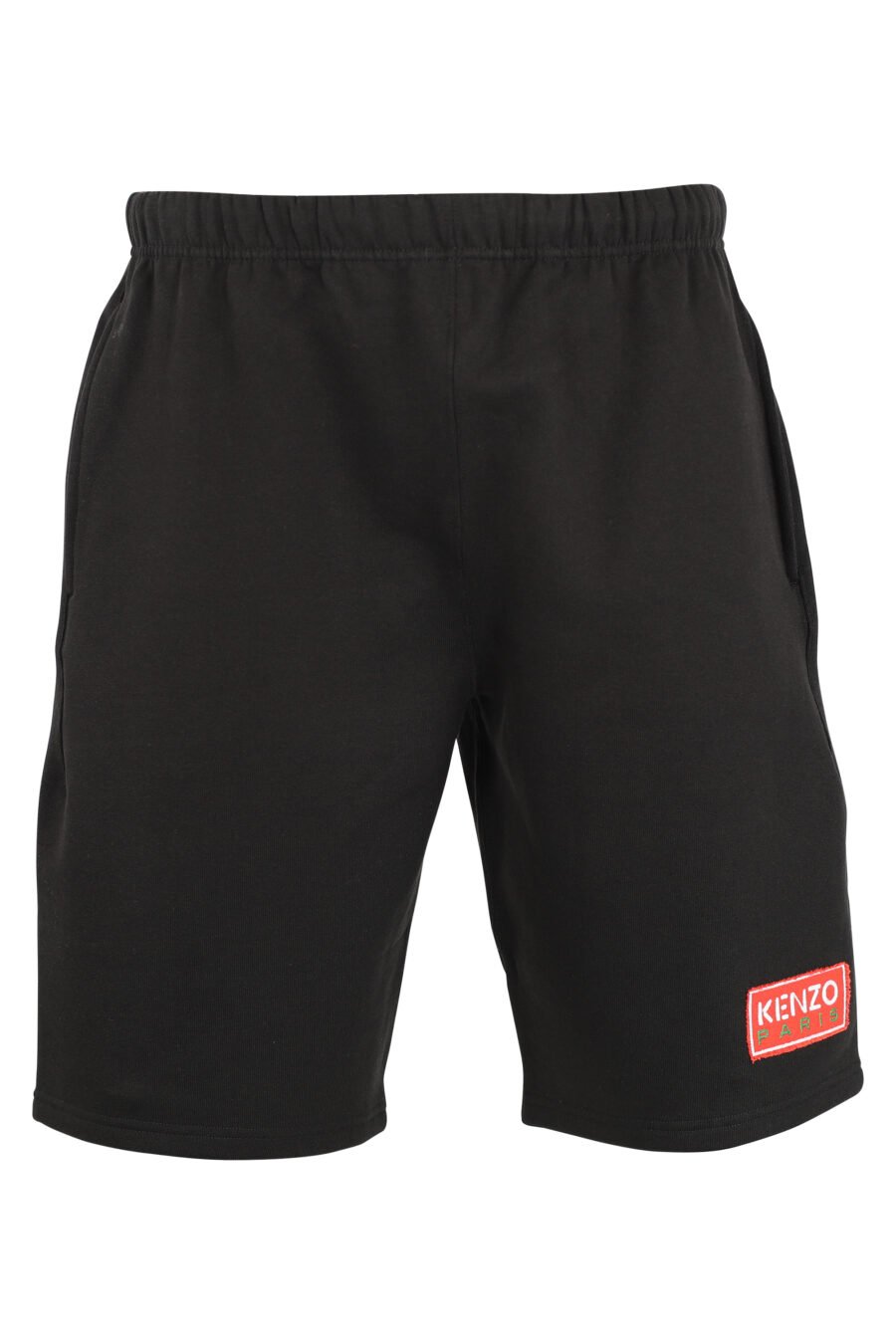 Pantalón de chándal negro corto con minilogo "paris classic" - IMG 9509