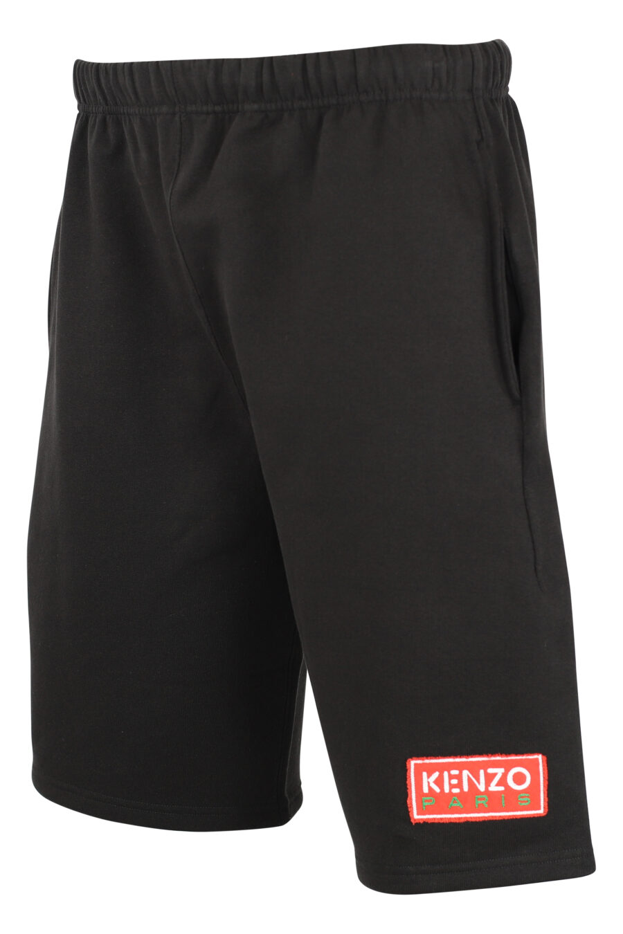 Pantalón de chándal negro corto con minilogo "paris classic" - IMG 9510