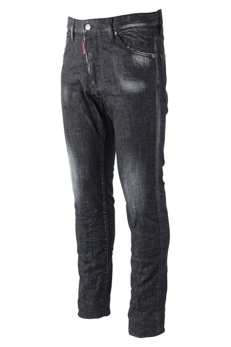 Pantalon en jean noir semi-usé - IMG 9700