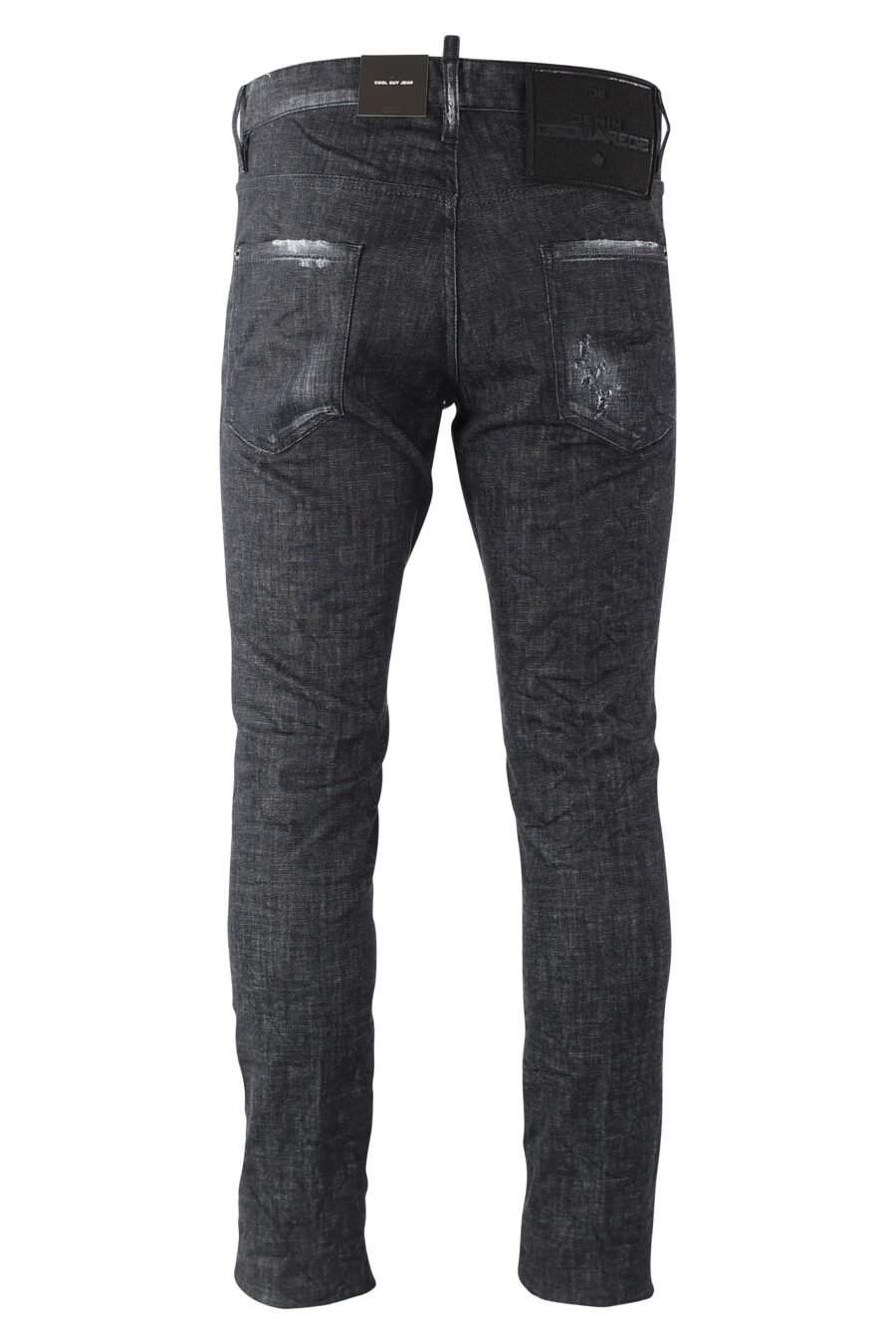 Pantalon en jean noir semi-usé - IMG 9701
