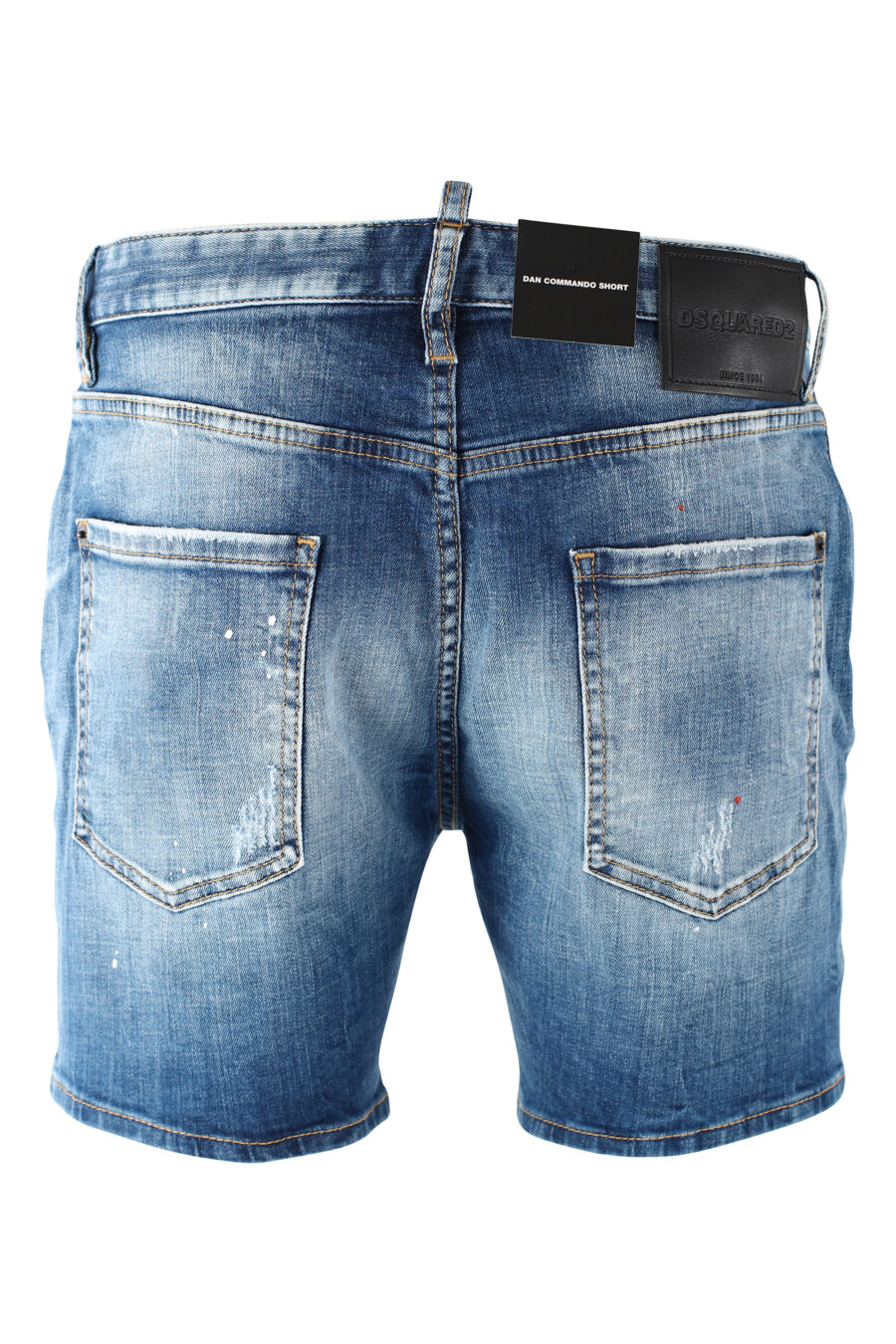 Pantalón vaquero corto azul con doble logo "icon" frontal - IMG 9707