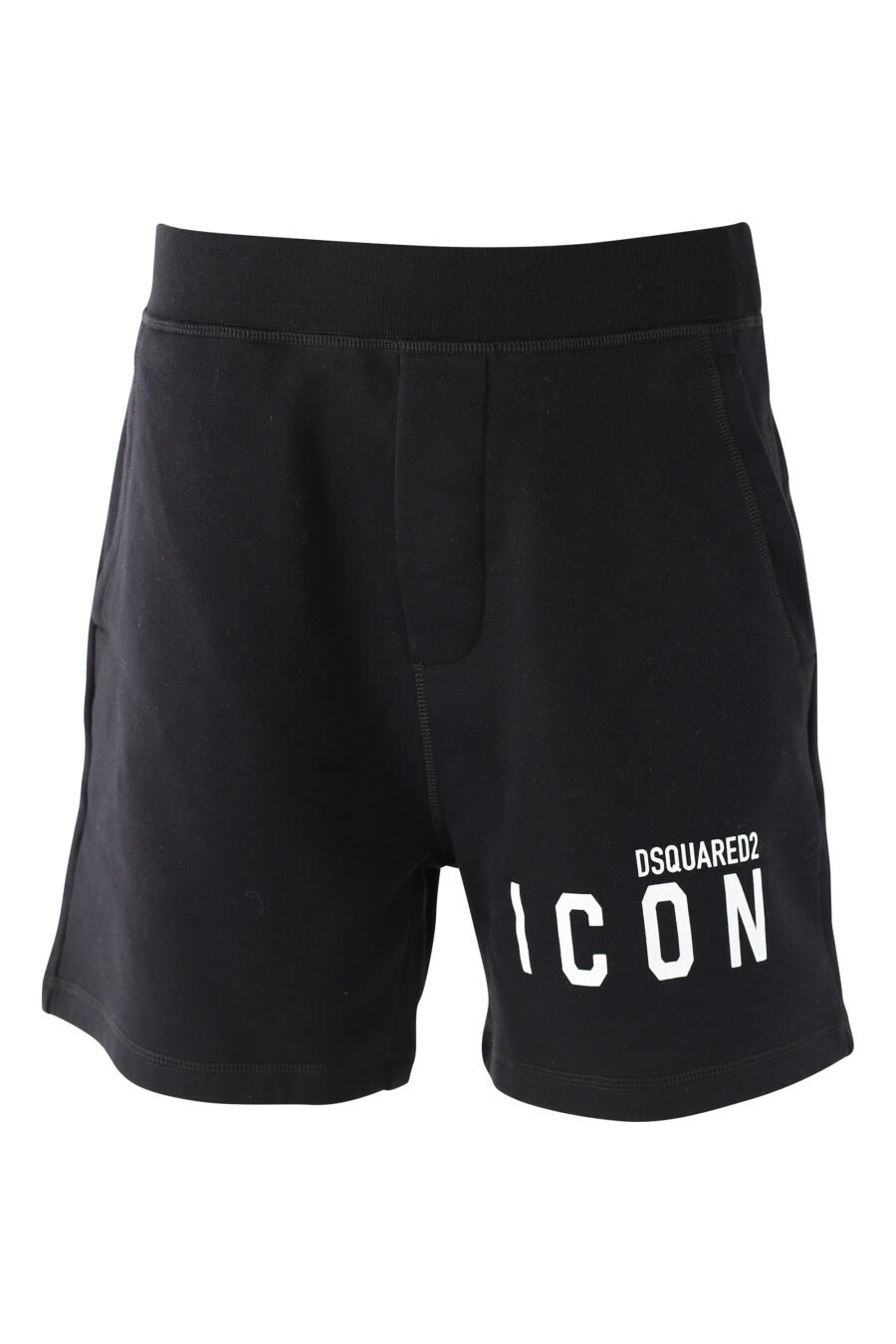 Pantalón de chándal corto negro con doble logo lateral - IMG 9711