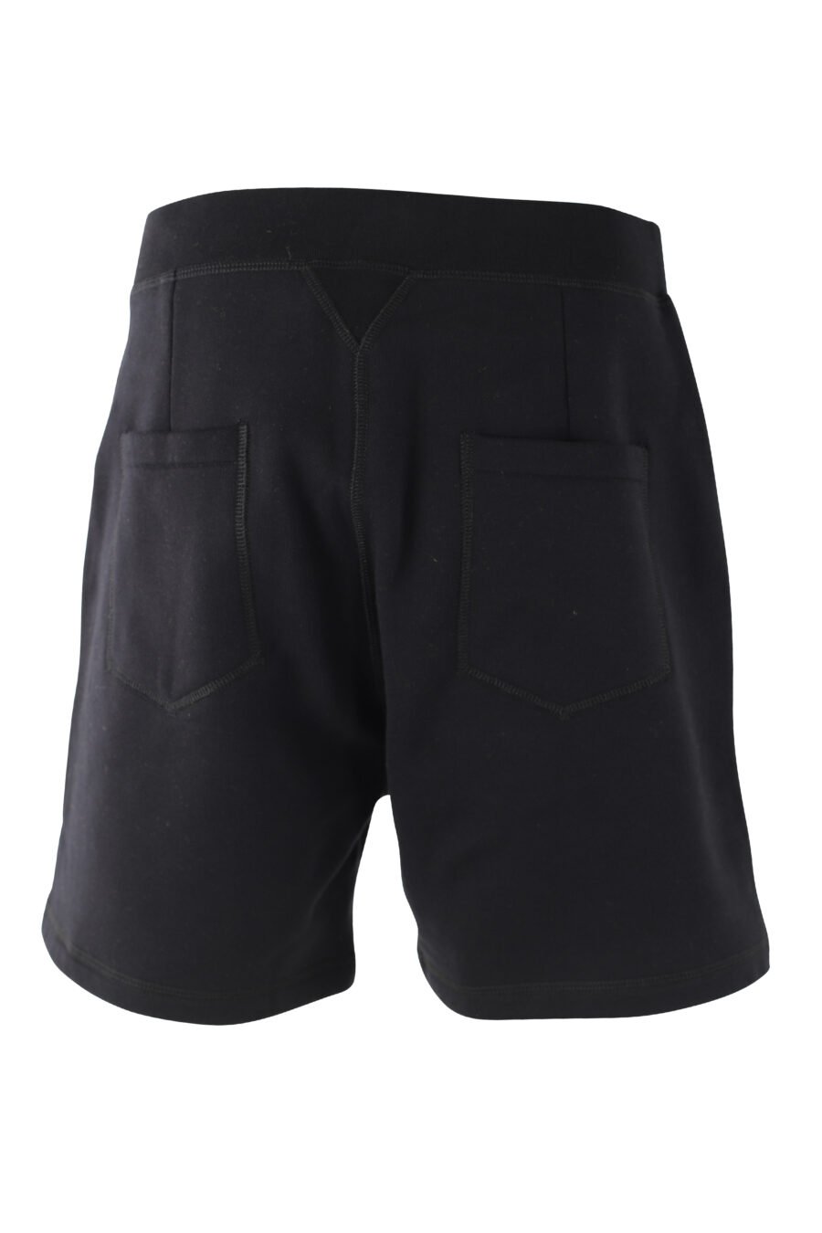 Pantalón de chándal corto negro con doble logo lateral - IMG 9713