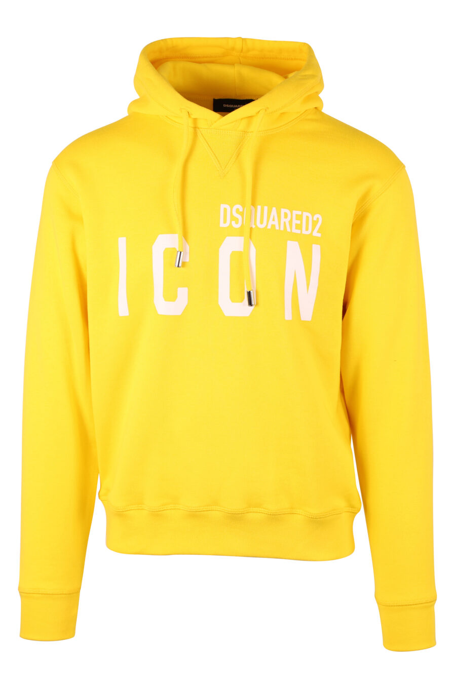 Sweat à capuche jaune avec double logo "icon" - IMG 9736