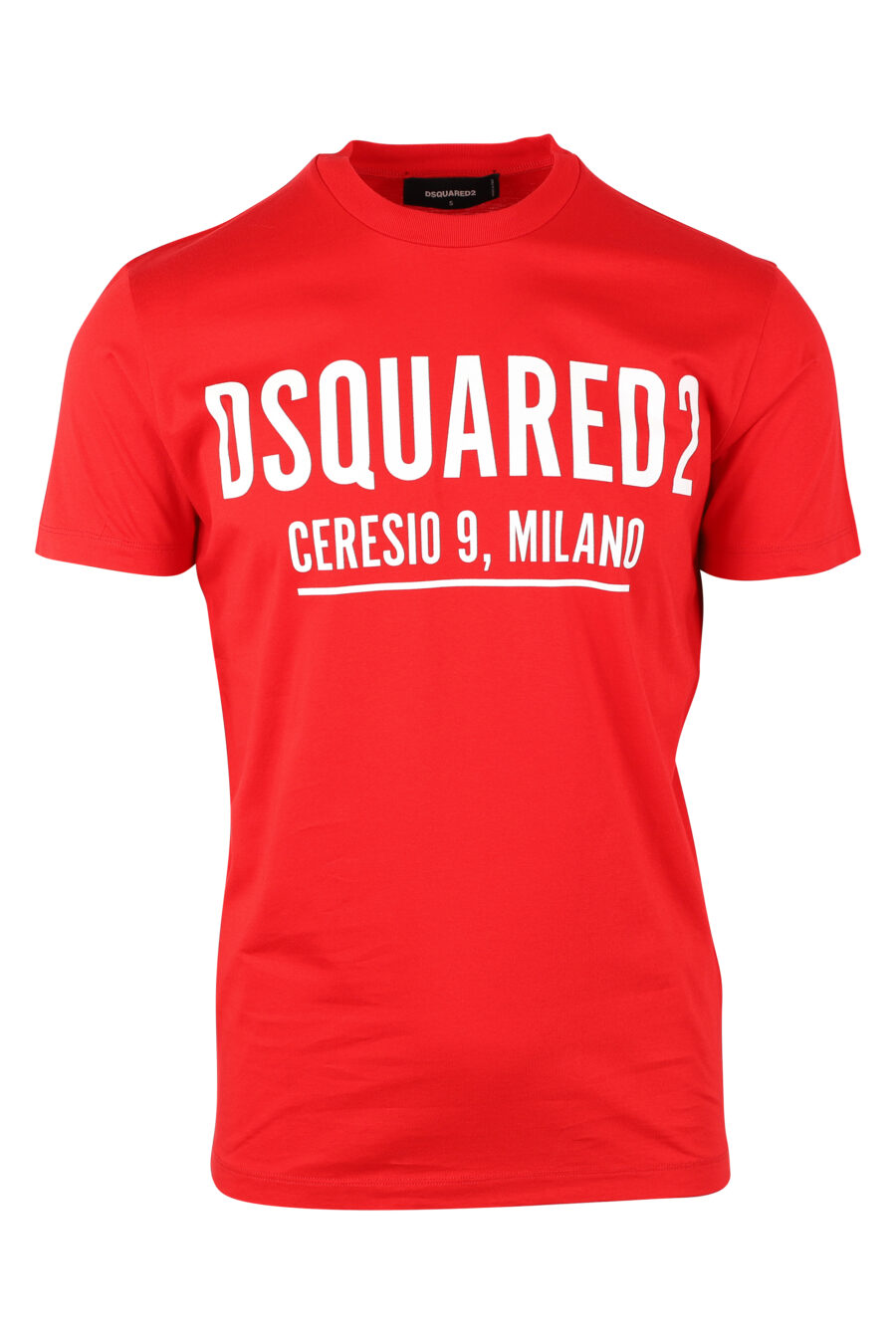 T-shirt rouge avec maxilogo "ceresio 9" - IMG 9750