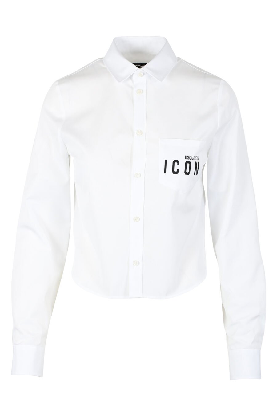 Camisa blanca corta con minilogo doble icon - IMG 9793