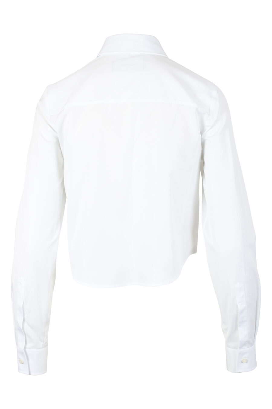 Chemise blanche courte avec mini-logo à double icône - IMG 9794