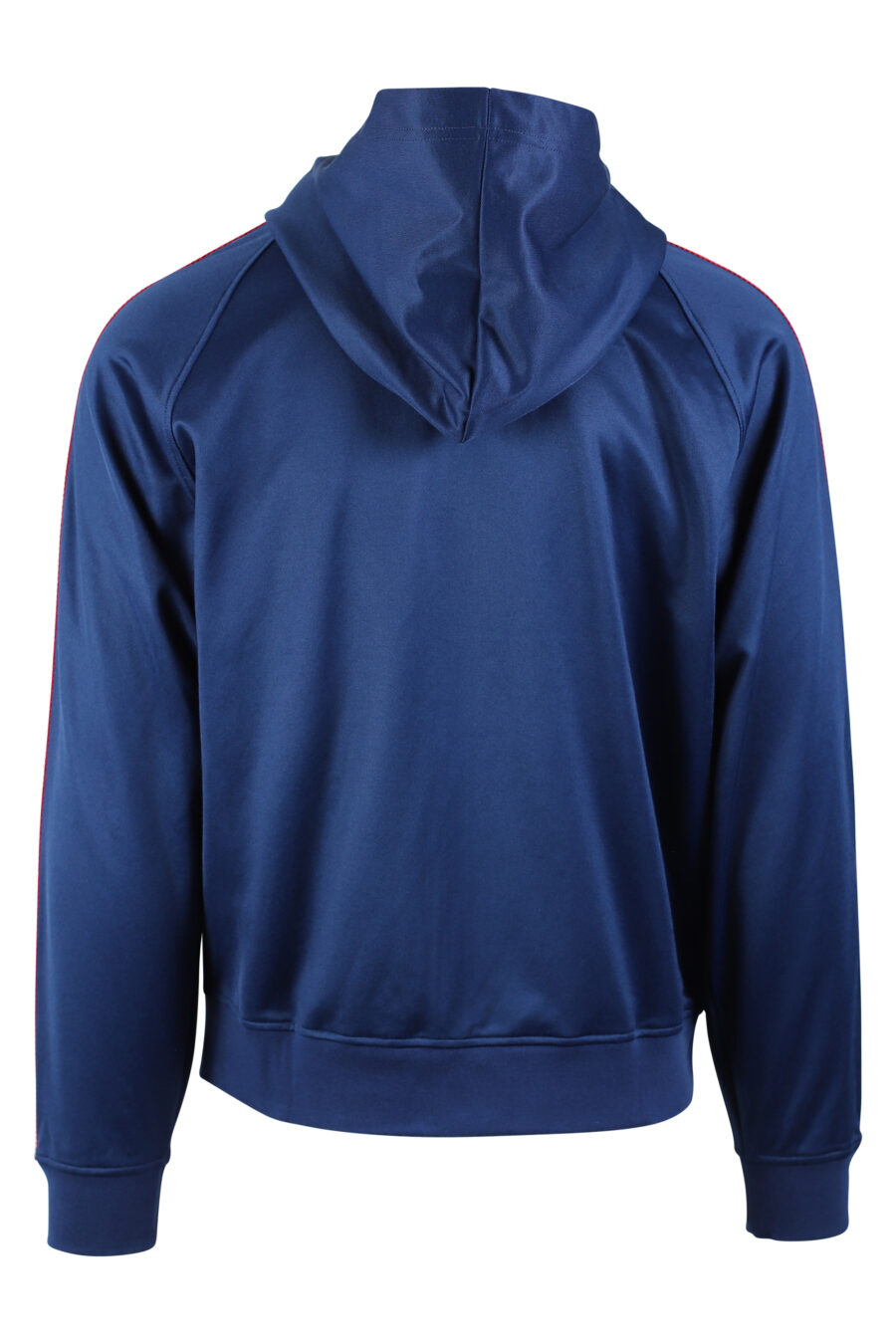 Sweat bleu avec fermeture éclair et logo latéral rouge - IMG 0546