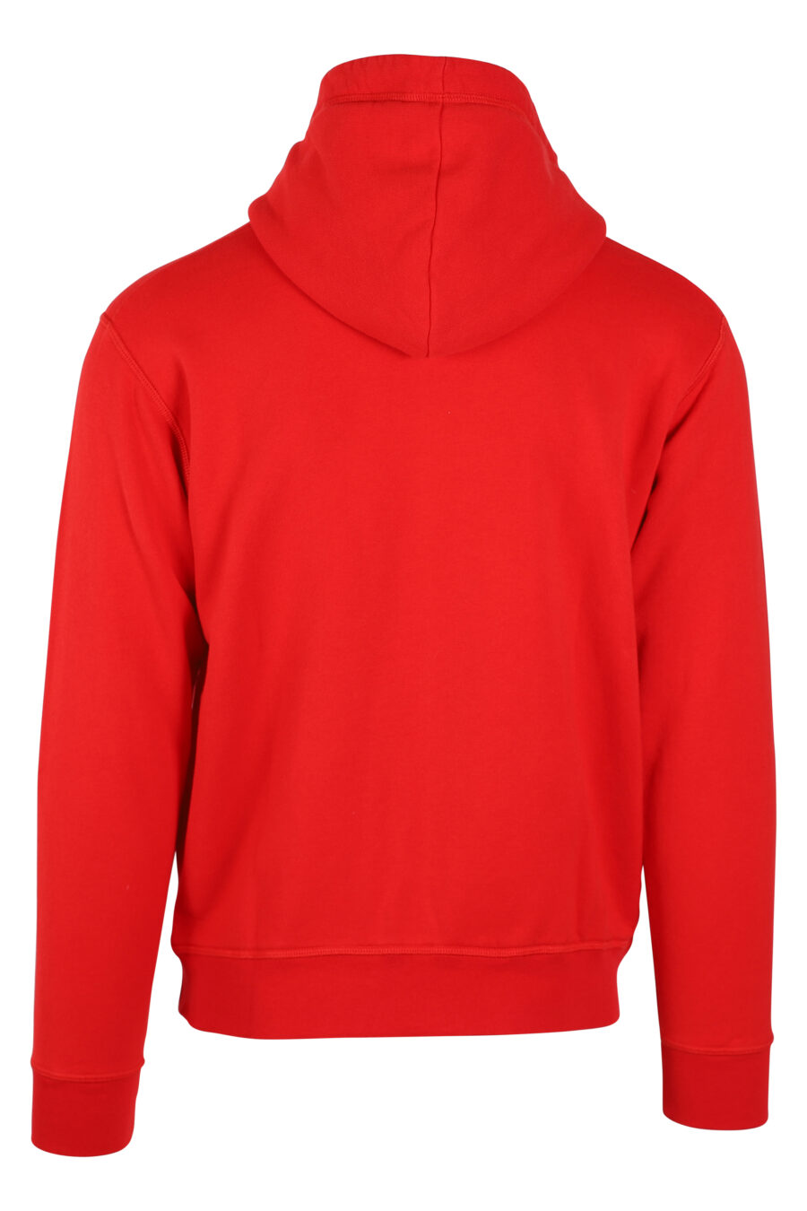 Dsquared2 - Sudadera roja con capucha y cremallera doble logo