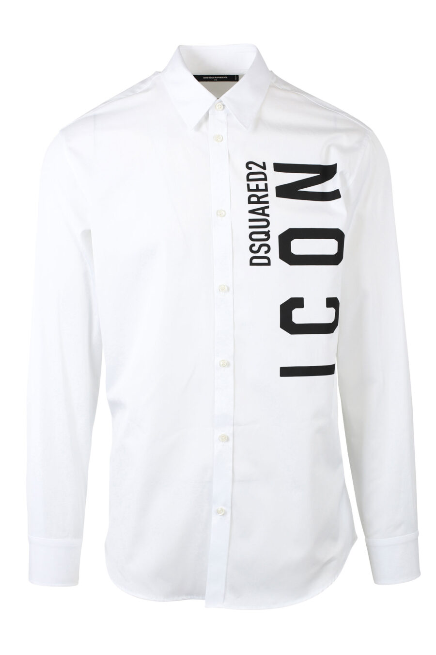 Camisa blanca con maxilogo doble logo "icon" vertical - IMG 0784