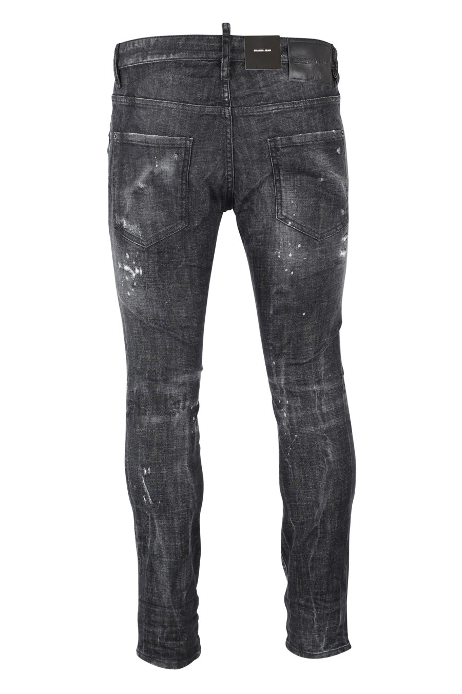 Pantalón vaquero "Skater Jean" negro con logo en botones y semiroto - IMG 0825