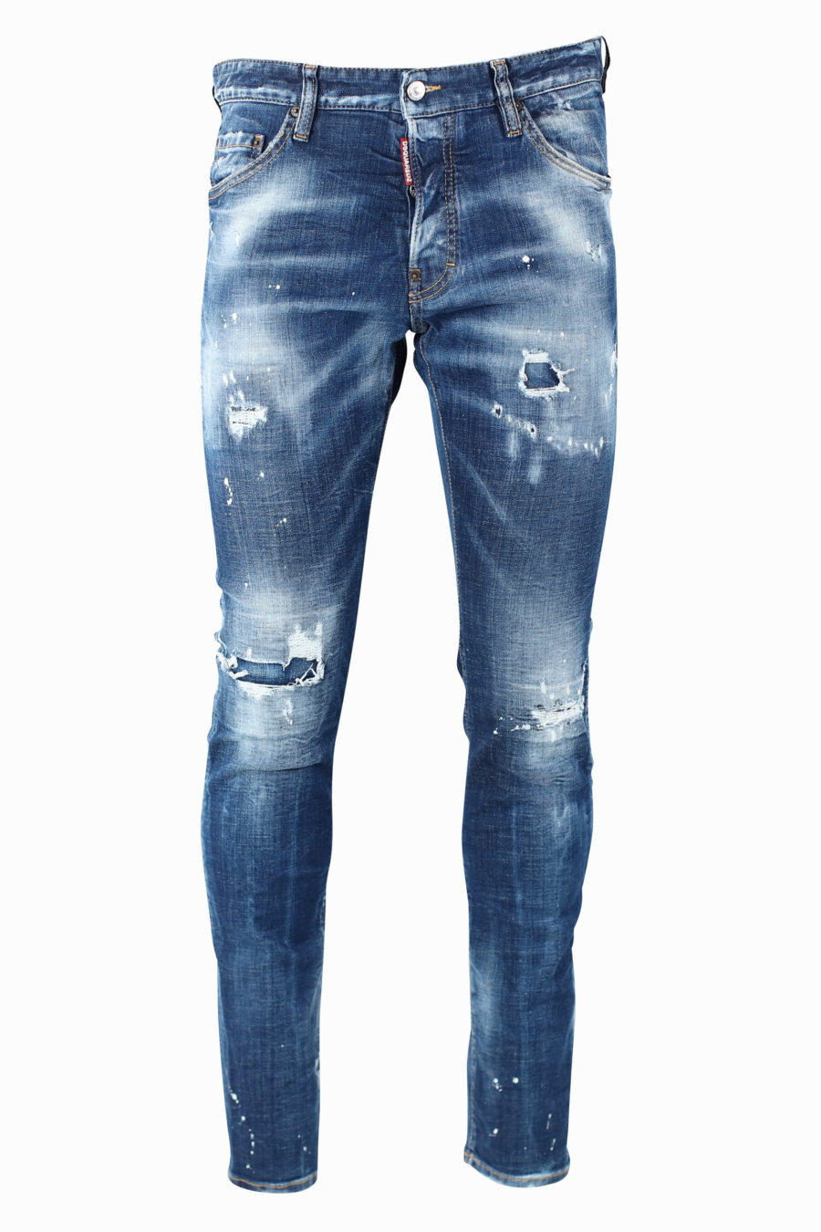Cool Guy" blaue, halb abgetragene Jeans mit Rissen - IMG 0987