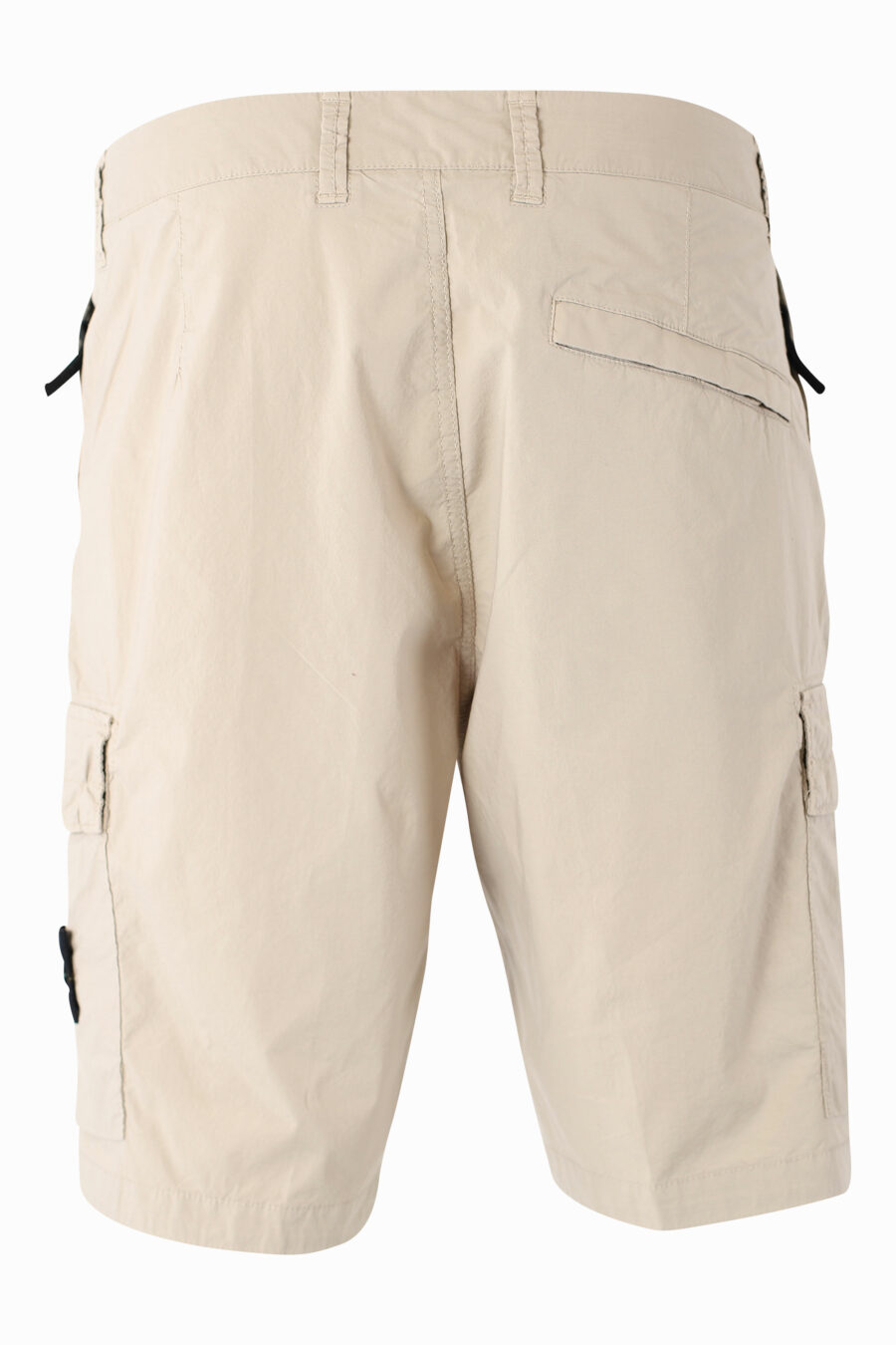 Pantalón corto midi beige estilo cargo - IMG 1019