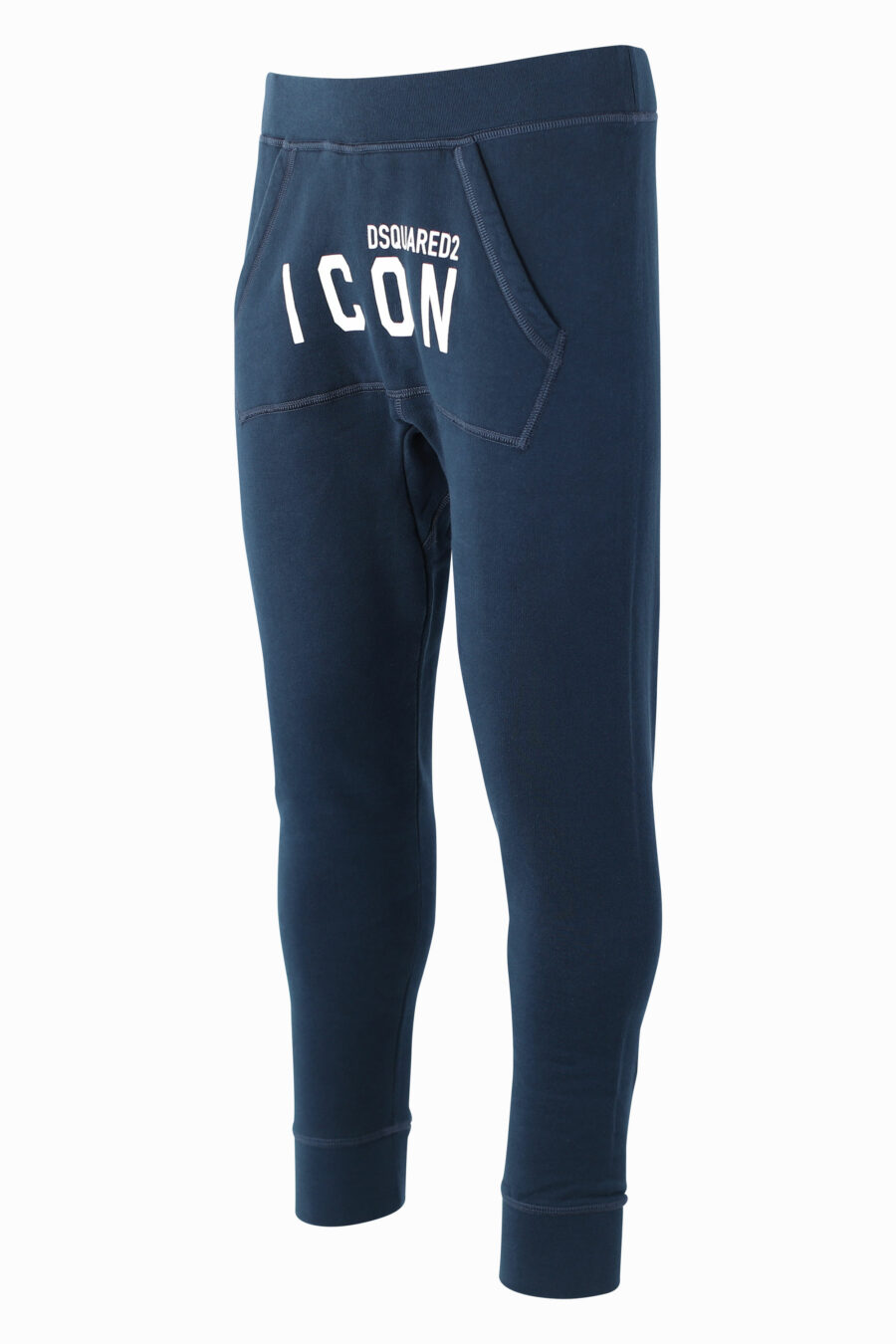 Pantalón de chándal azul con doble logo "icon" frontal - IMG 1022