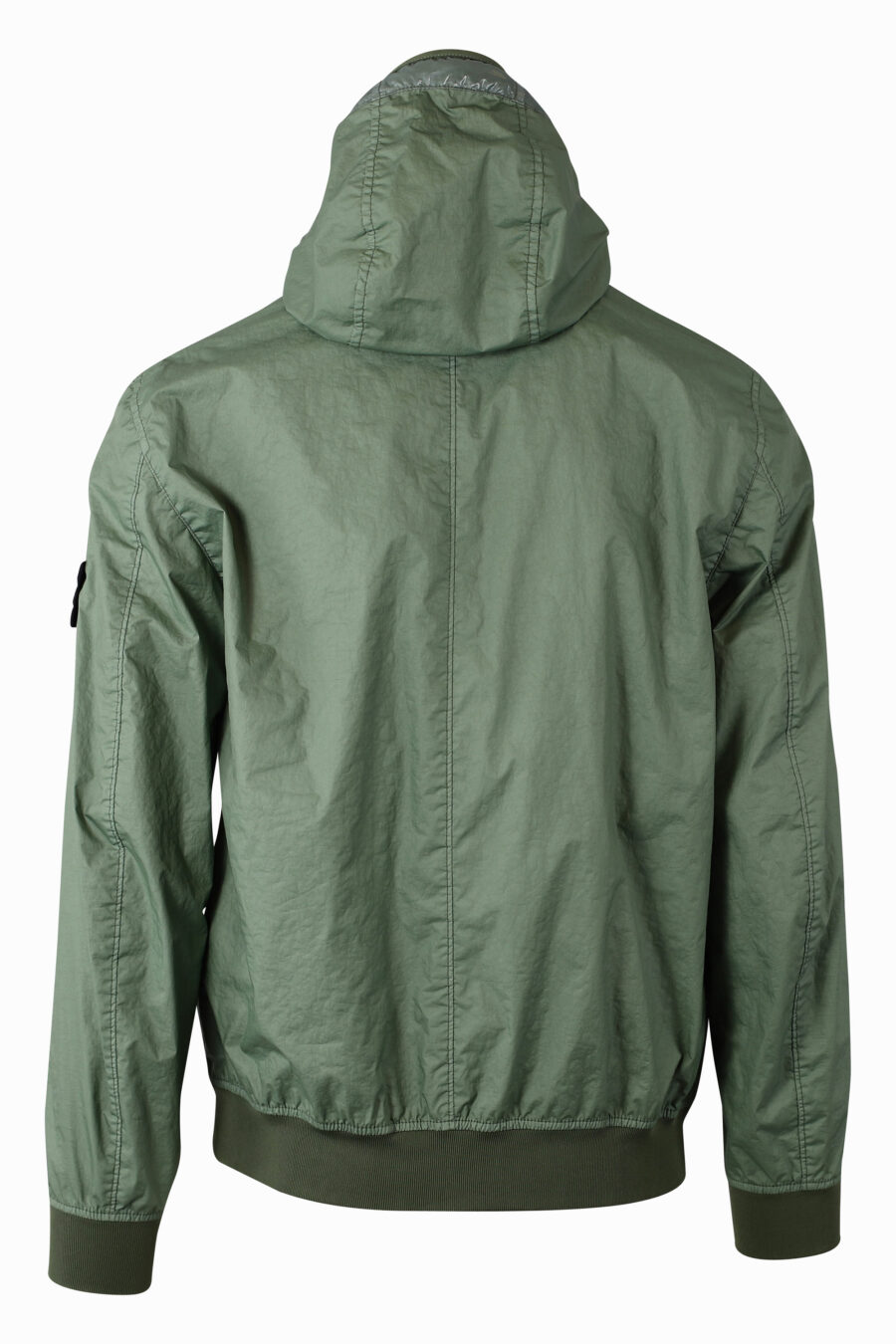 Veste verte avec capuche et logo - IMG 1075