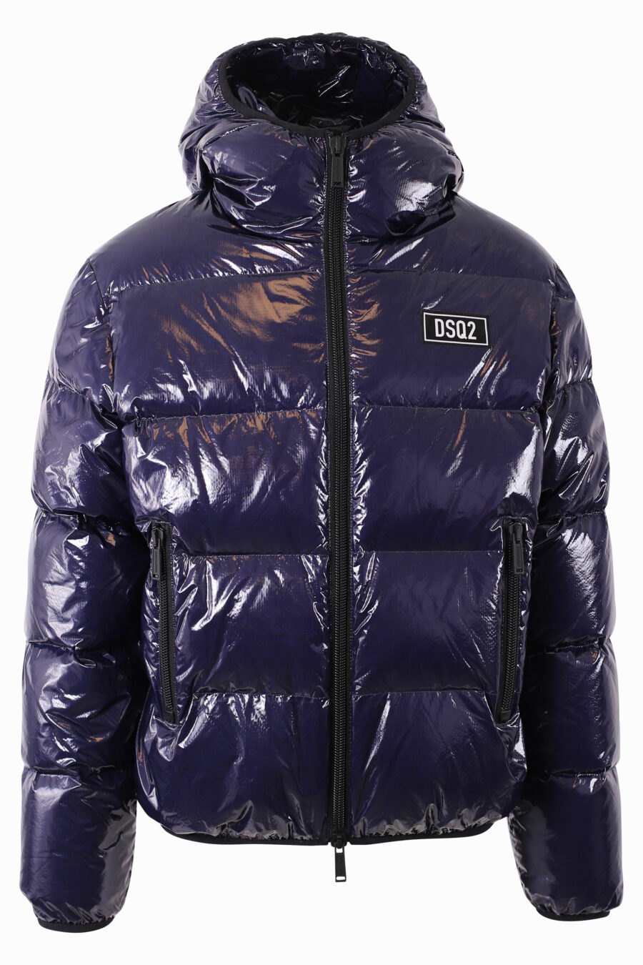 Bright blue jacket with hood and mini logo - IMG 1082