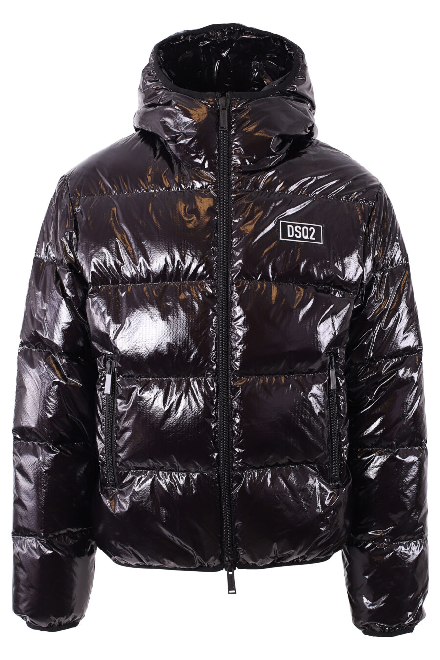 Schwarze glänzende Jacke mit Minilogue - IMG 1092