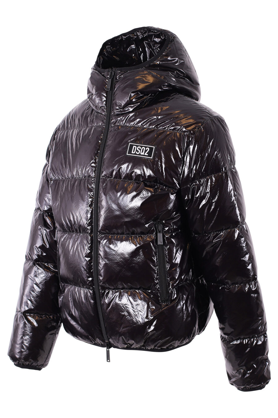 Schwarze glänzende Jacke mit Minilogue - IMG 1093