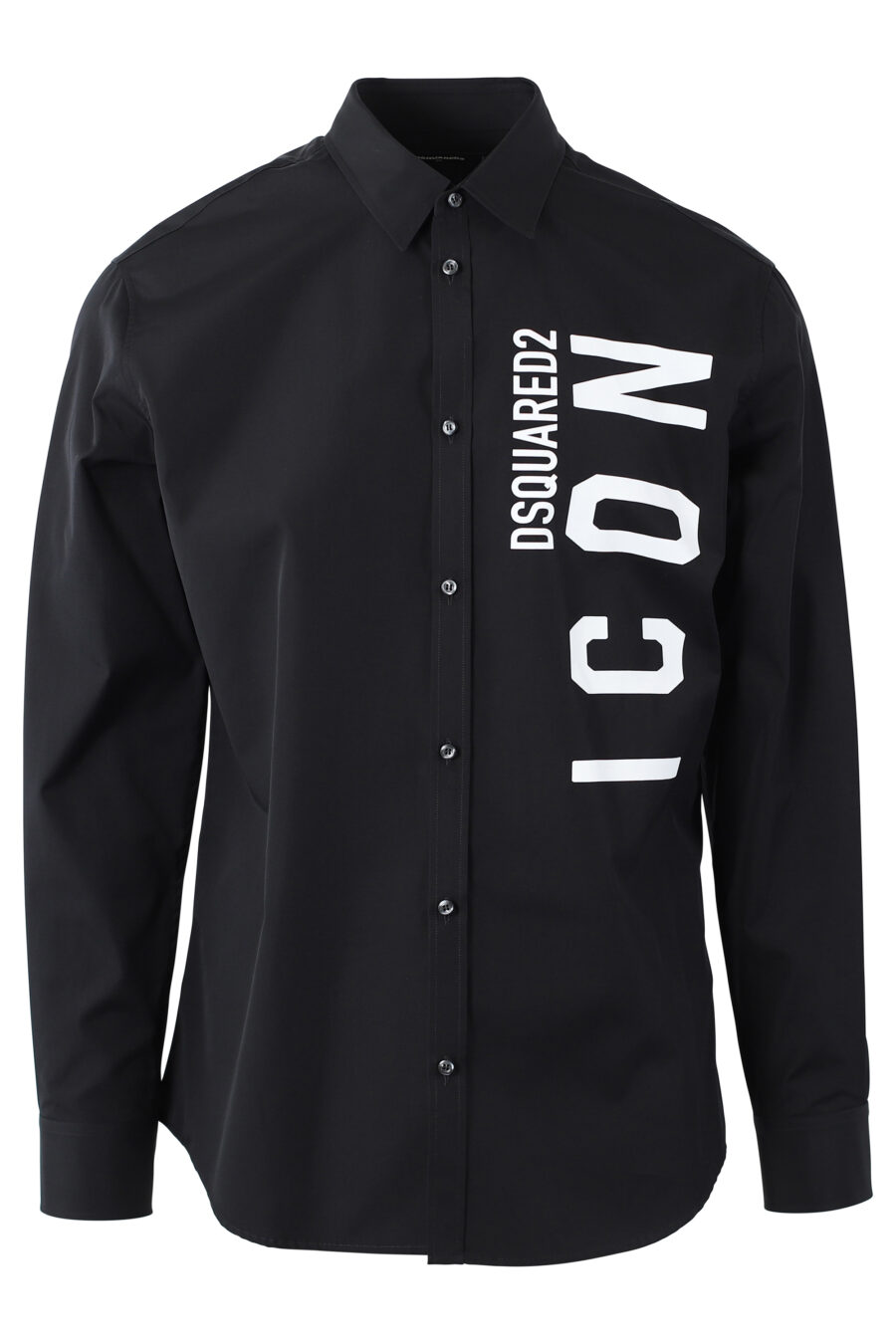 Camisa negra con maxilogo doble logo "icon" vertical - IMG 1102
