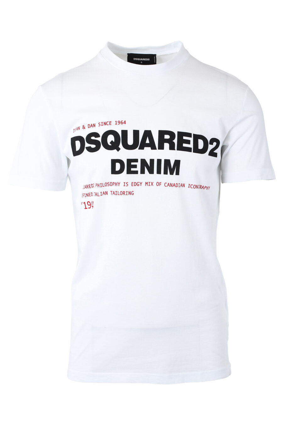 Camiseta blanca con maxilogo "denim" - IMG 1154